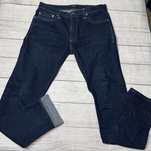 Flint And Tinder Jeans Men’s Size 31 Slim Fit Dark Wash Blue Selvedge Denim